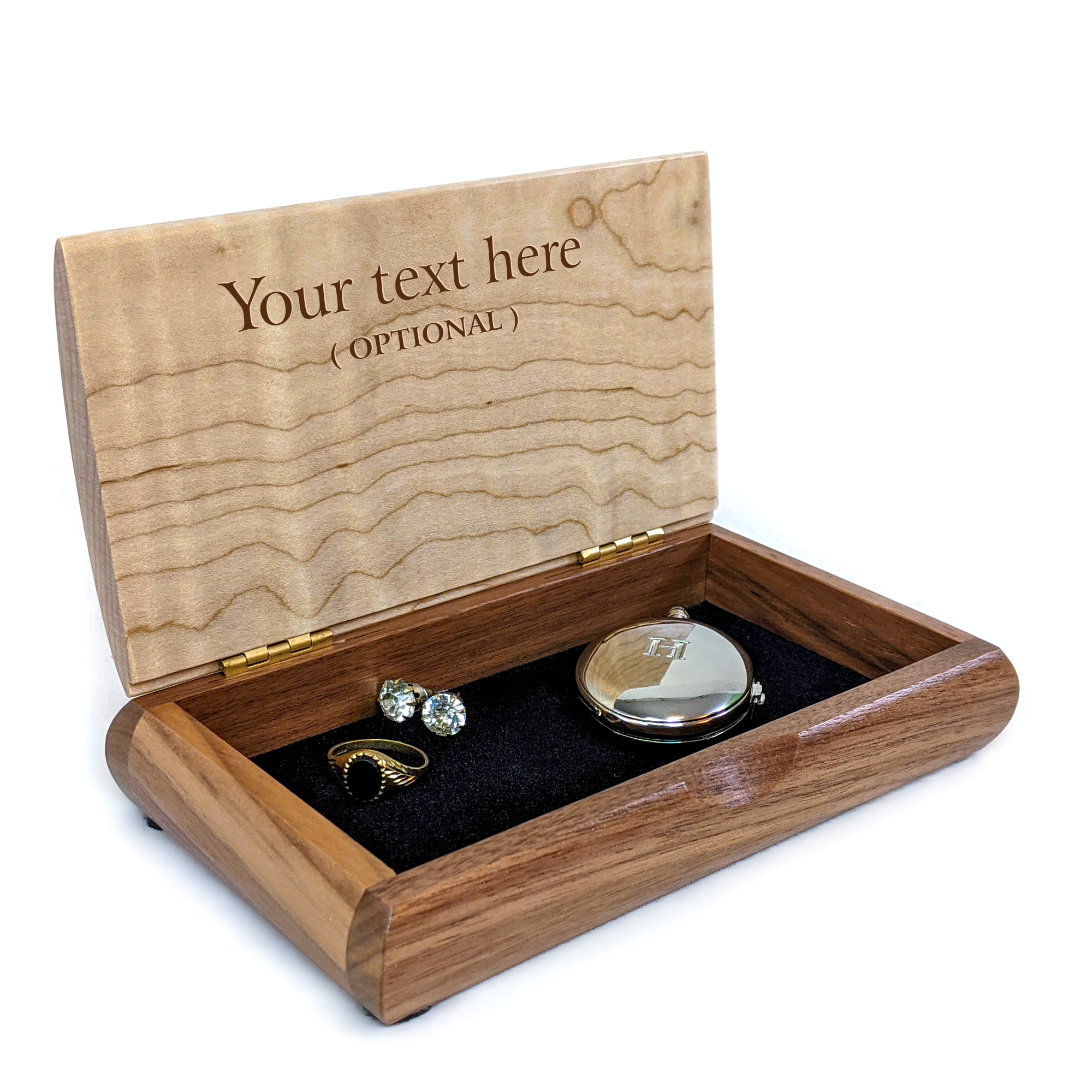 Wooden Gift Box (10 x 16 x 6) with Laser Engraved Message