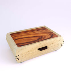 Wooden handmade Elegance Jewelry Box Birdseye Maple Rosewood by Mikutowski Woodworking