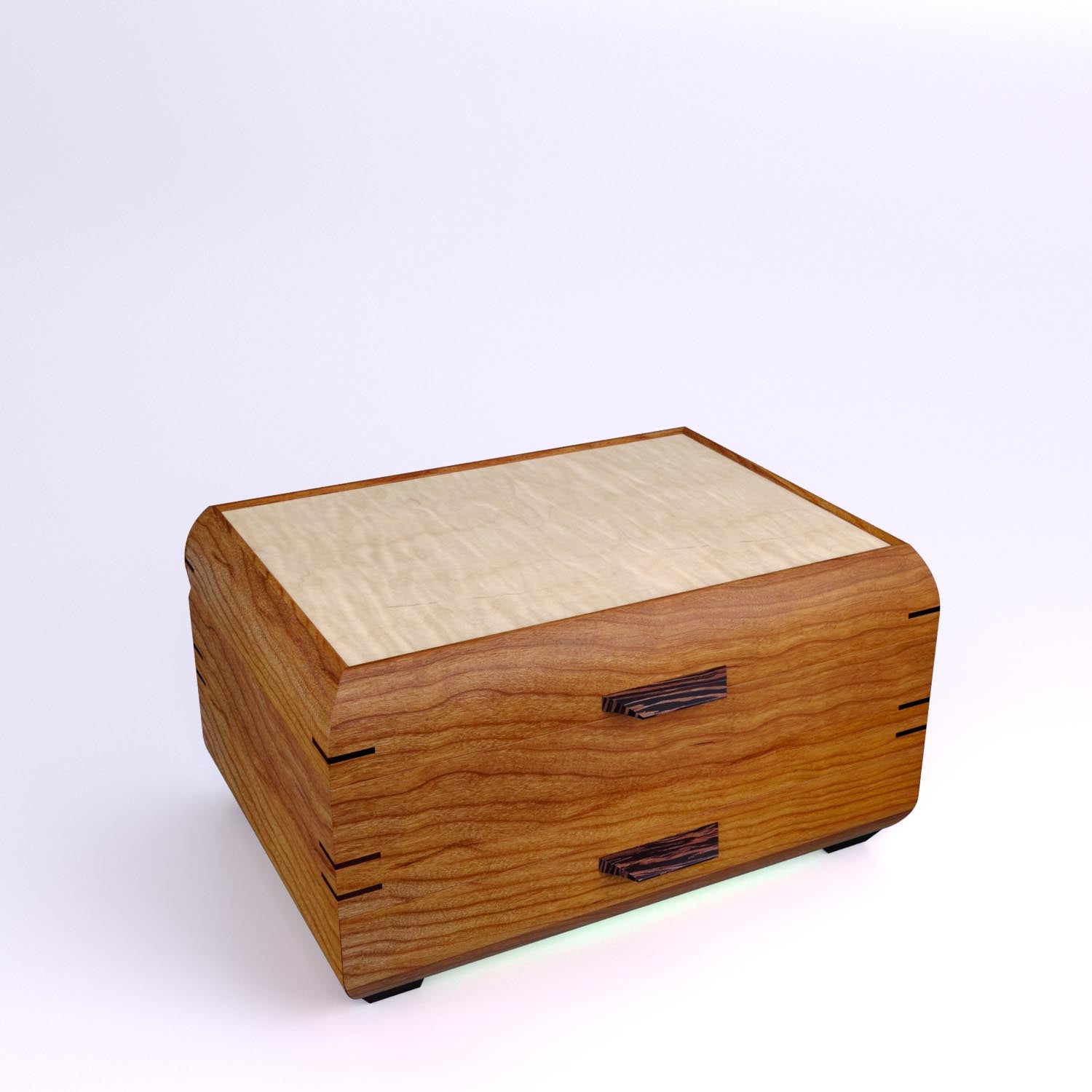 Mikutowski handcrafted wood small jewelry box - Terrestra