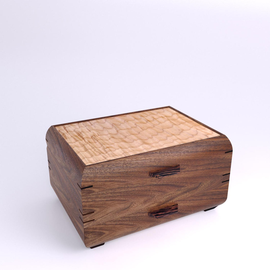 Sophisticated Jewelry Chest — curly maple with curly maple lid preview
