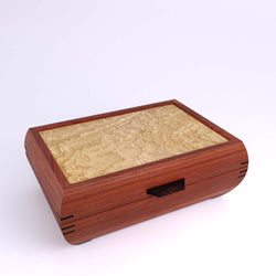 Wooden handmade Elegance Jewelry Box Bubinga Tamo Ash by Mikutowski Woodworking
