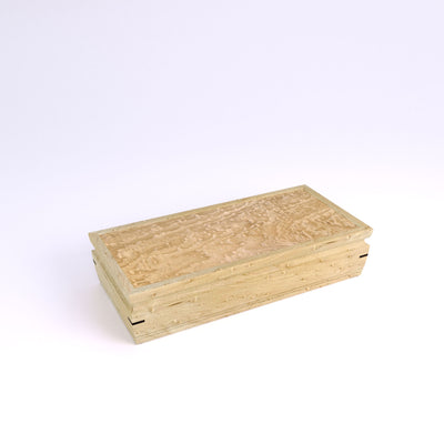 Wooden handmade Sentinel Jewelry Box Birdseye Maple Tamo Ash by Mikutowski Woodworking