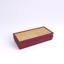 Wooden handmade Sentinel Jewelry Box Purpleheart Tamo Ash by Mikutowski Woodworking