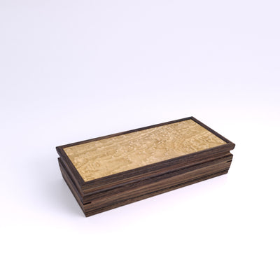 Wooden handmade Sentinel Jewelry Box Shedua Tamo Ash by Mikutowski Woodworking