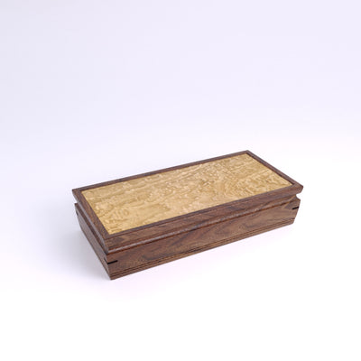 Wooden handmade Sentinel Jewelry Box Walnut Tamo Ash by Mikutowski Woodworking