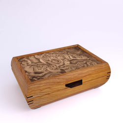 Wooden handmade Elegance Jewelry Box Cherry Burled Walnut by Mikutowski Woodworking