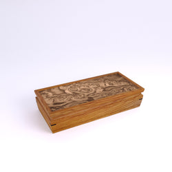 Wooden handmade Sentinel Jewelry Box Cherry Burled Walnut by Mikutowski Woodworking