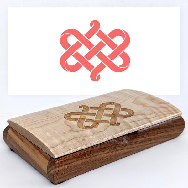 Celtic Heart Engraved Keepsake Box — Valentine's Day