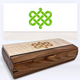 St. Patrick's Day Celtic Heart - Engraved Wooden Cache Box