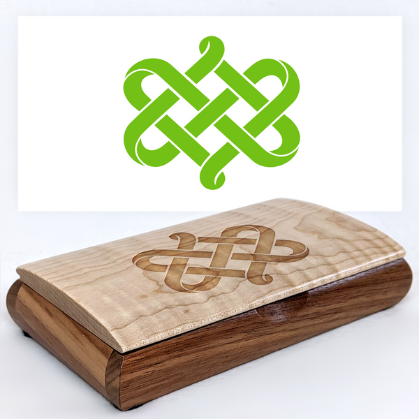 Celtic Heart Engraved Keepsake Box — St. Patrick's Day