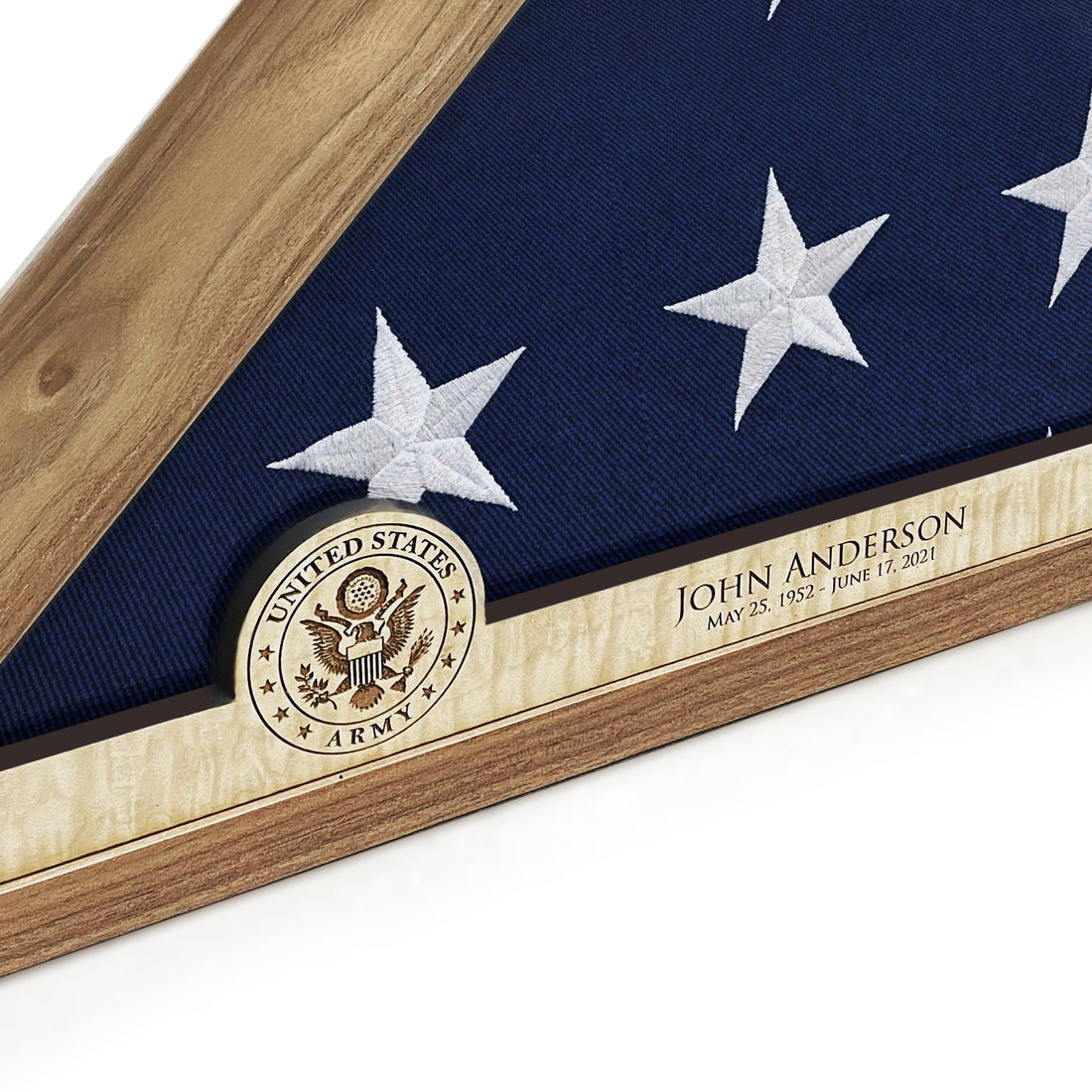 Wooden handmade Flag Display Case by Mikutowski Woodworking