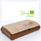 St. Patrick's Day GOOD LUCK - Engraved Wooden Keepsake Box