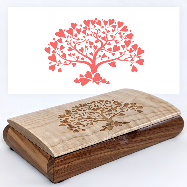Love Tree Engraved Keepsake Box — Valentine's Day