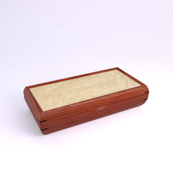 Wooden handmade Small Valet Box Bubinga Birdseye Maple by Mikutowski Woodworking