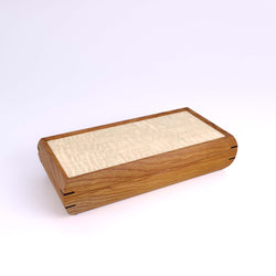 Wooden handmade Small Valet Box Cherry Curly Maple by Mikutowski Woodworking