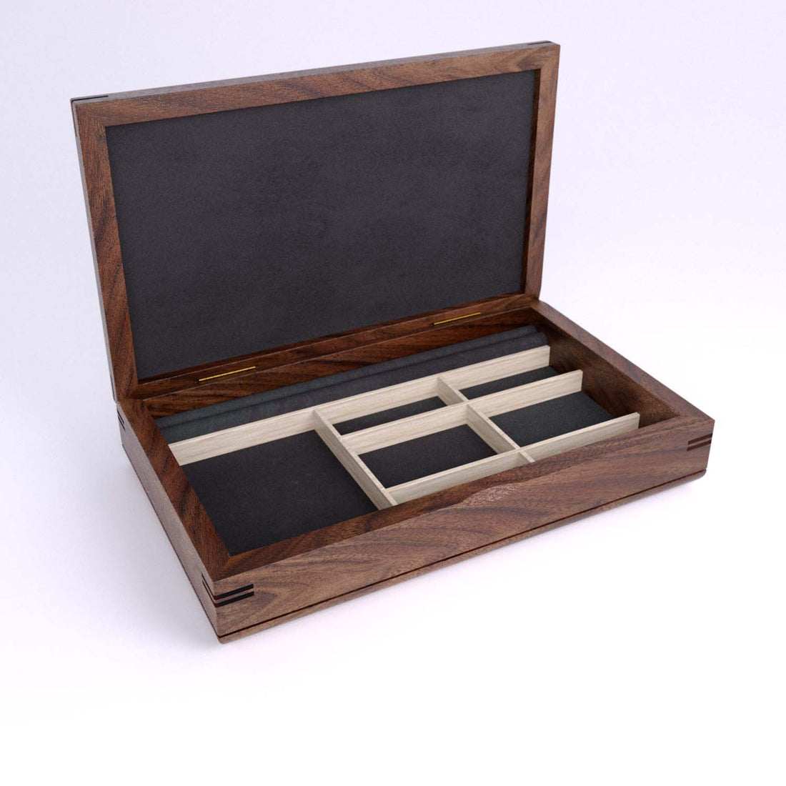 Large Valet Box — cherry with walnut lid preview