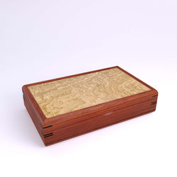 Wooden handmade Large Valet Box Bubinga Tamo Ash by Mikutowski Woodworking