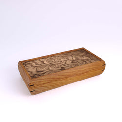 Wooden handmade Small Valet Box Cherry Burled Walnut by Mikutowski Woodworking