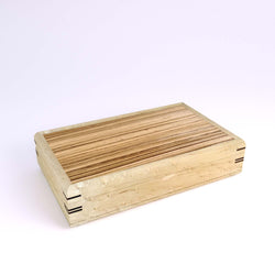 Wooden handmade Large Valet Box Birdseye Maple Zebrawood by Mikutowski Woodworking