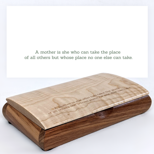 A Mother Is She Quote Engraved Keepsake Box — Mother's Day