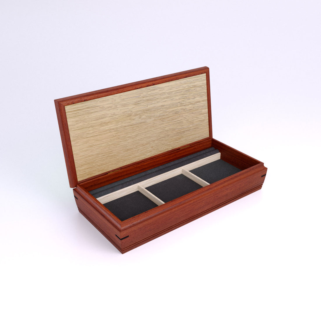 Wooden handmade Sentinel Jewelry Box by Mikutowski Woodworking