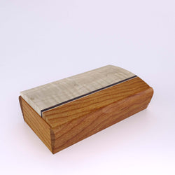 Wooden handmade Treasure Box Cherry Curly Maple by Mikutowski Woodworking