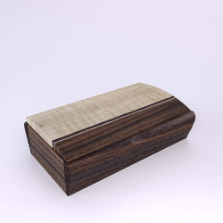 Wooden handmade Treasure Box Shedua Curly Maple by Mikutowski Woodworking